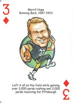 2008 Hero Decks Pittsburgh Steelers Football Heroes Playing Cards #3♦ Merril Hoge Front