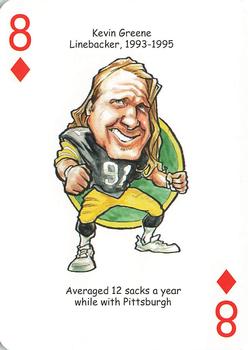 2008 Hero Decks Pittsburgh Steelers Football Heroes Playing Cards #8♦ Kevin Greene Front