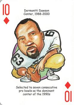 2008 Hero Decks Pittsburgh Steelers Football Heroes Playing Cards #10♦ Dermontti Dawson Front