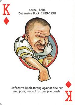 2008 Hero Decks Pittsburgh Steelers Football Heroes Playing Cards #K♦ Carnell Lake Front