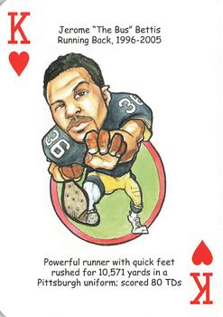 2008 Hero Decks Pittsburgh Steelers Football Heroes Playing Cards #K♥ Jerome 
