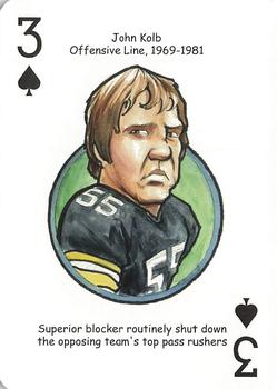 2008 Hero Decks Pittsburgh Steelers Football Heroes Playing Cards #3♠ Jon Kolb Front
