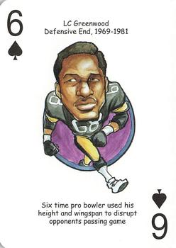 2008 Hero Decks Pittsburgh Steelers Football Heroes Playing Cards #6♠ L.C. Greenwood Front