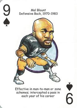 2008 Hero Decks Pittsburgh Steelers Football Heroes Playing Cards #9♠ Mel Blount Front