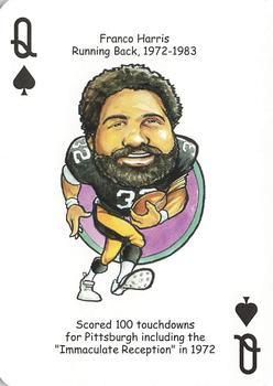 2008 Hero Decks Pittsburgh Steelers Football Heroes Playing Cards #Q♠ Franco Harris Front
