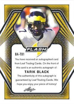 2021 Leaf Flash #BA-TB1 Tarik Black Back