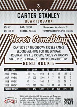 2020 SAGE HIT - Red #3 Carter Stanley Back