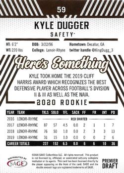 2020 SAGE HIT - Red #59 Kyle Dugger Back