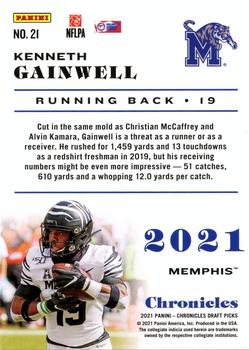 2021 Panini Chronicles Draft Picks #21 Kenneth Gainwell Back