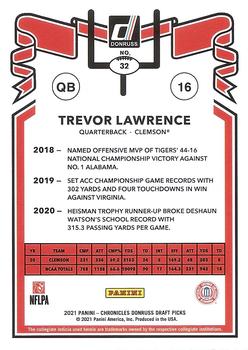 2021 Panini Chronicles Draft Picks #32 Trevor Lawrence Back