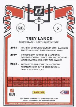2021 Panini Chronicles Draft Picks #34 Trey Lance Back