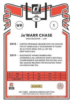 2021 Panini Chronicles Draft Picks #36 Ja'Marr Chase Back