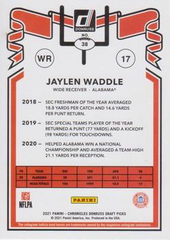 2021 Panini Chronicles Draft Picks #38 Jaylen Waddle Back
