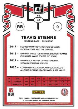 2021 Panini Chronicles Draft Picks #42 Travis Etienne Jr. Back