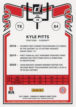 2021 Panini Chronicles Draft Picks #49 Kyle Pitts Back