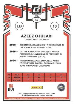 2021 Panini Chronicles Draft Picks #50 Azeez Ojulari Back