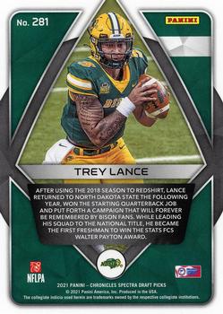 2021 Panini Chronicles Draft Picks #281 Trey Lance Back
