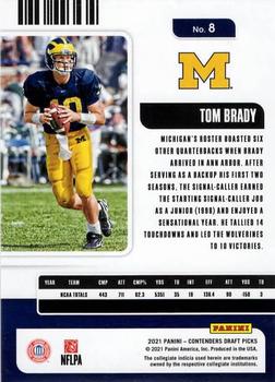 2021 Panini Contenders Draft Picks #8 Tom Brady Back