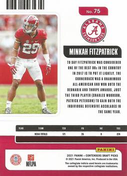 2021 Panini Contenders Draft Picks #75 Minkah Fitzpatrick Back