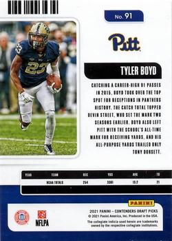 2021 Panini Contenders Draft Picks #91 Tyler Boyd Back