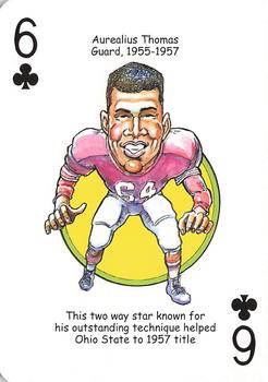 2016 Hero Decks Ohio State Buckeyes Football Heroes Playing Cards #6♣ Aurealius Thomas Front