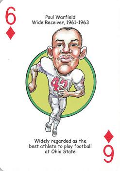 2016 Hero Decks Ohio State Buckeyes Football Heroes Playing Cards #6♦ Paul Warfield Front