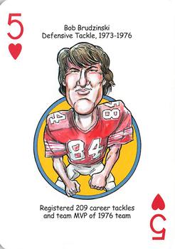 2016 Hero Decks Ohio State Buckeyes Football Heroes Playing Cards #5♥ Bob Brudzinski Front