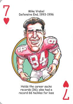 2016 Hero Decks Ohio State Buckeyes Football Heroes Playing Cards #7♥ Mike Vrabel Front