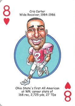 2016 Hero Decks Ohio State Buckeyes Football Heroes Playing Cards #8♥ Cris Carter Front