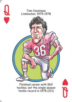 2016 Hero Decks Ohio State Buckeyes Football Heroes Playing Cards #Q♥ Tom Cousineau Front