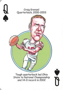 2016 Hero Decks Ohio State Buckeyes Football Heroes Playing Cards #Q♠ Craig Krenzel Front