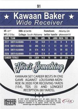 2021 SAGE Premier Draft - Gold #91 Kawaan Baker Back