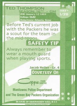 2008 Green Bay Packers Police - Copps Foods Center, Manitowoc Police Department #1 Ted Thompson Back