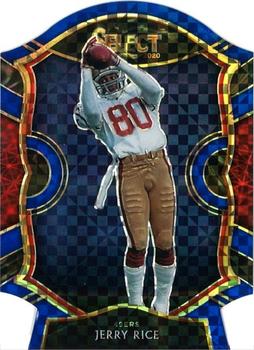 2020 Panini Select - Blue Prizm Die Cut #20 Jerry Rice Front
