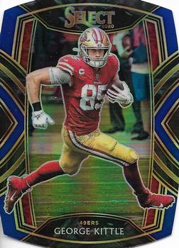 2020 Panini Select - Blue Prizm Die Cut #206 George Kittle Front