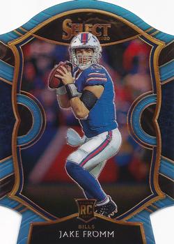 2020 Panini Select - Light Blue Prizm Die Cut #49 Jake Fromm Front