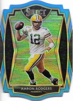2020 Panini Select - Light Blue Prizm Die Cut #111 Aaron Rodgers Front
