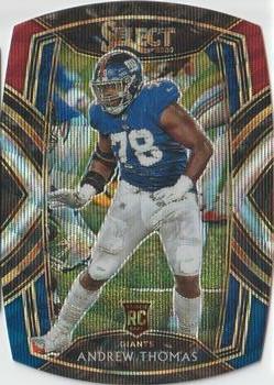 2020 Panini Select - Tri-Color Prizm Die Cut #287 Andrew Thomas Front