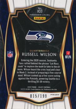 2020 Panini Select - Tri-Color Prizm #103 Russell Wilson Back