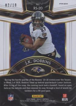 2020 Panini Select - Rookie Selections Gold Prizm #RS-20 J.K. Dobbins Back