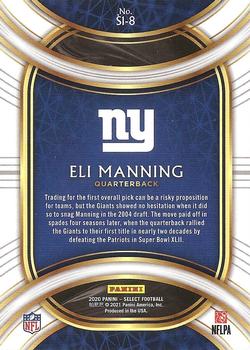 2020 Panini Select - Select1ons #S1-8 Eli Manning Back
