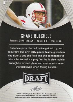 2021 Leaf Draft - Blue #10 Shane Buechele Back