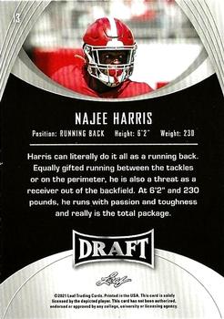 2021 Leaf Draft - Blue #13 Najee Harris Back