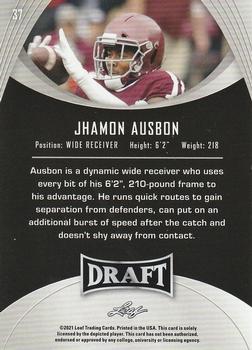 2021 Leaf Draft - Blue #37 Jhamon Ausbon Back