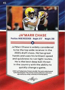2021 Leaf Draft - Blue #41 Ja'Marr Chase Back