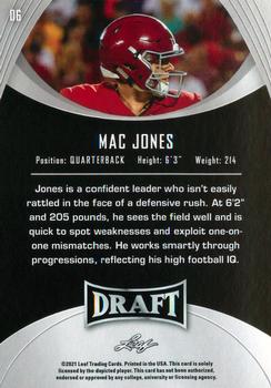 2021 Leaf Draft - Gold #06 Mac Jones Back