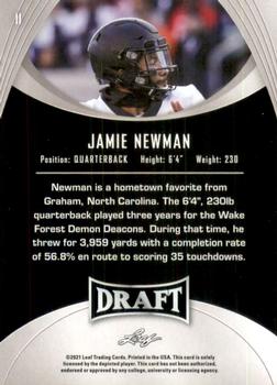 2021 Leaf Draft - Gold #11 Jamie Newman Back