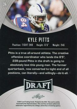2021 Leaf Draft - Gold #24 Kyle Pitts Back