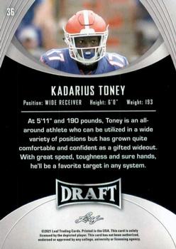2021 Leaf Draft - Gold #36 Kadarius Toney Back