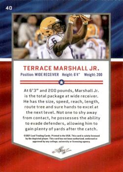 2021 Leaf Draft - Gold #40 Terrace Marshall Jr. Back